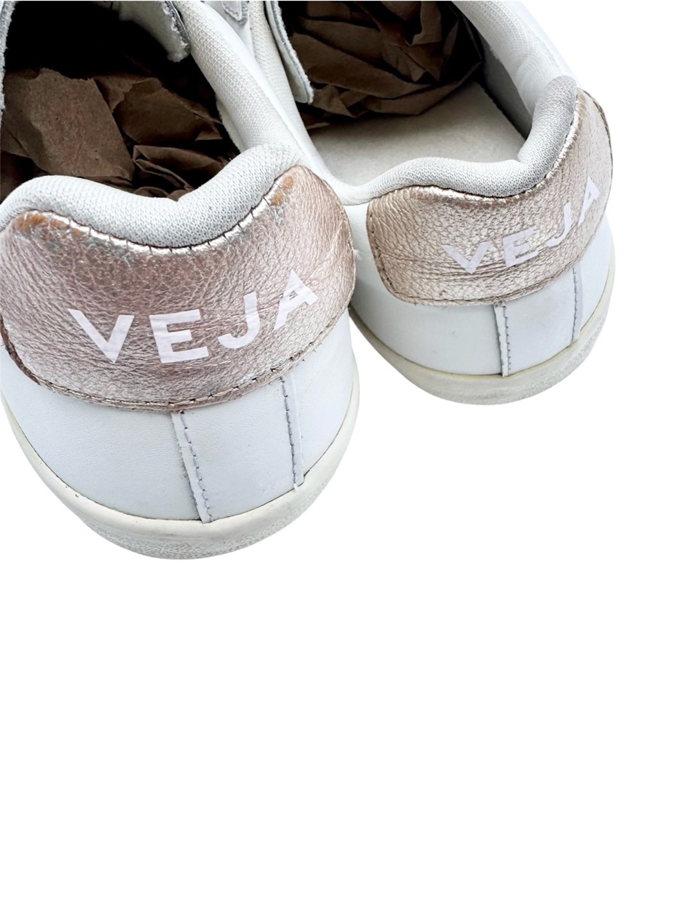 VEJA Women’s Esplar Leather White Platine Sneakers Sz 8 - Picture 6 of 12